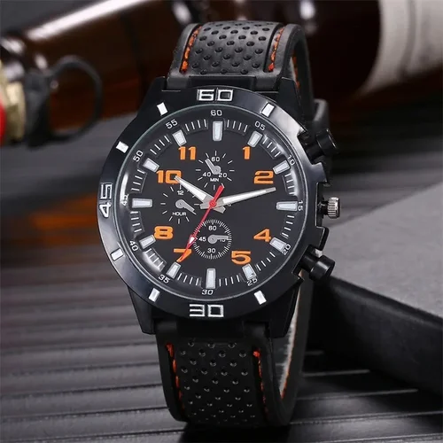 Relojes de cuarzo con fecha a la moda para hombre, reloj de pulsera deportivo con cronógrafo de lujo para hombre, reloj de pulsera Hodinky Masculino