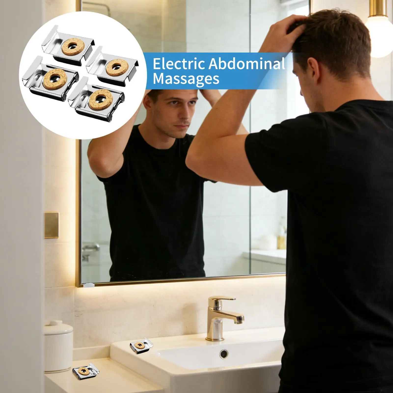 Mirror Clips 304 Stainless Steel Bracket 4Pcs Glass Tile Cabinet Shelf Hanger Wall Mount Bathroom Dressing Room Mirror Holder