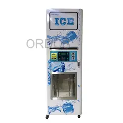 140kg capacity Outdoor Ice Vending Machine With Auto Bagging Ice Cube Maker Customized Vending Machine Touch Screen Kiosk