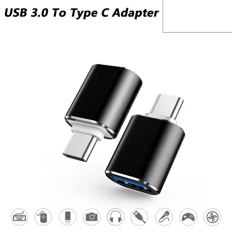 Adaptador convertidor USB A macho a USB tipo C hembra, conector adaptador OTG tipo C a USB 3,0, 1-3 unidades