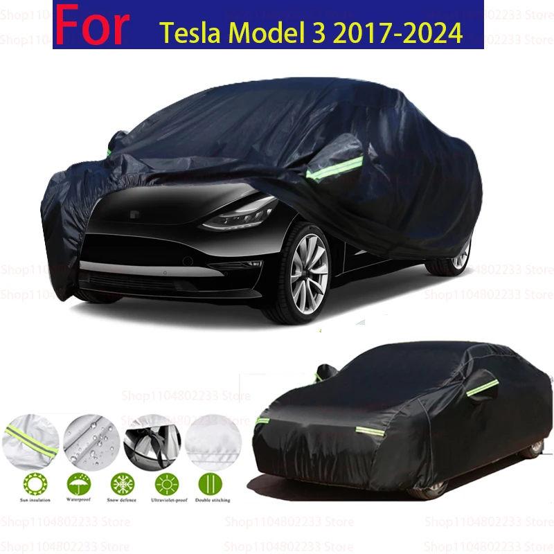 

Outdoor Protection Full Car Covers Snow Cover Sunshade Waterproof Dustproof Exterior Universal For Tesla Model 3 17-24