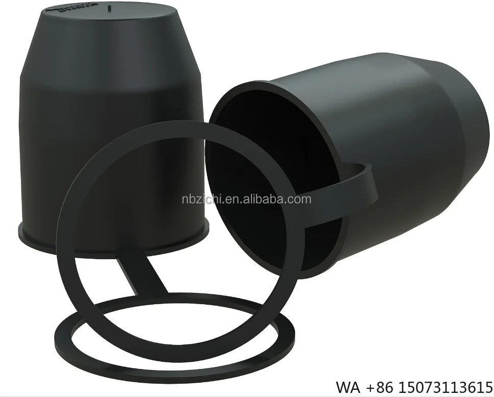 

Towing Hitch Protective with Locking Ring, 50 mm Towing Hitch Cover with Loop Tractor Ball Protection Hat for Car Ball Head
