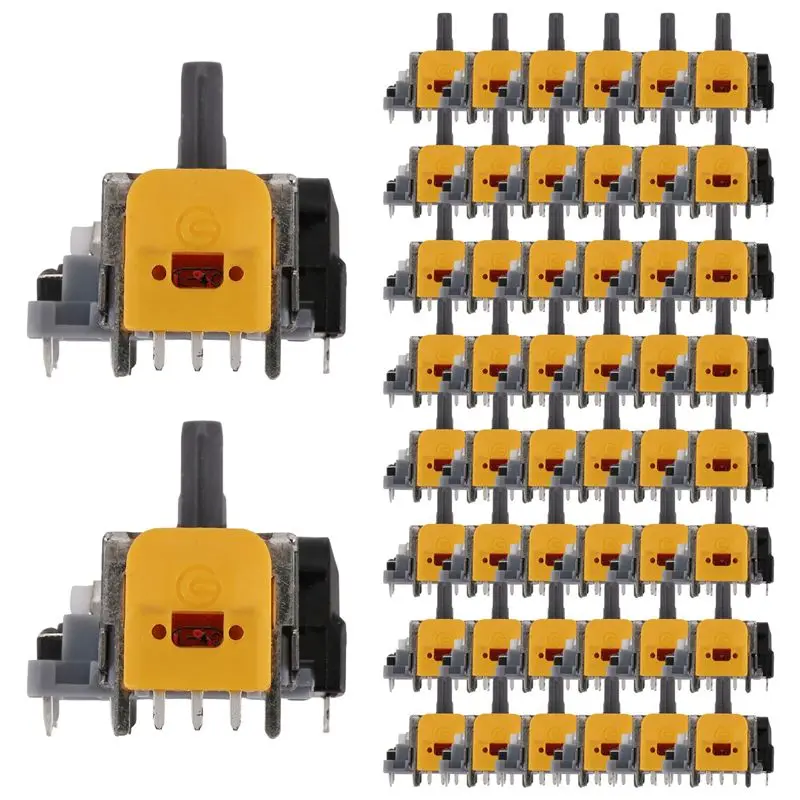 B68A 50Pcs For Game Console Joystick Sensor Module Potentiometer Hall Effect 3D Joystick Module Analog Stick
