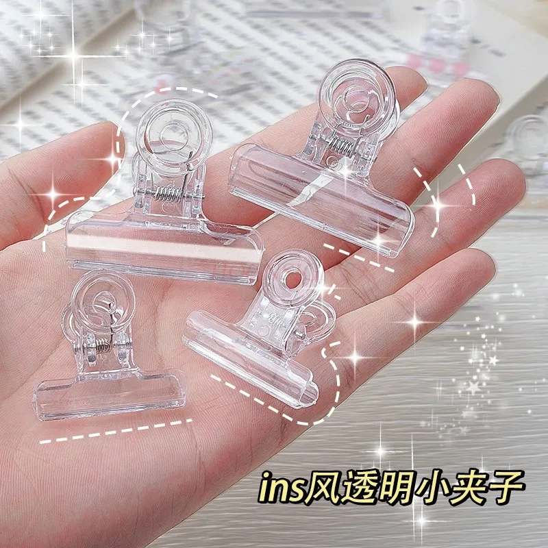 36pcs Transparent clip, acrylic long tail clip, tailtail clip, large tailtail clip, office document tailtail clip