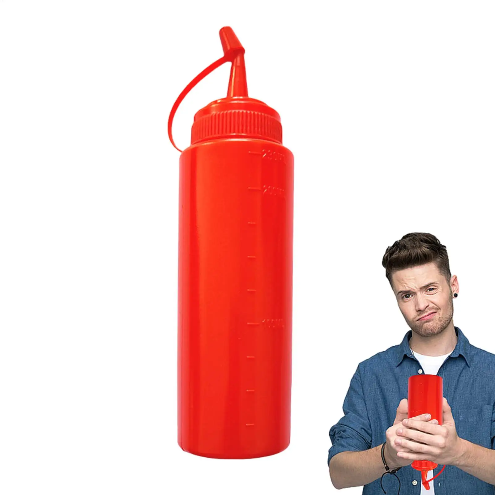 Prank Toy Ketchup Bottle Fake Squeeze Prank Joke for Fun Stress Relief Prank Gadget Hilarious Salad Sauce Container funny