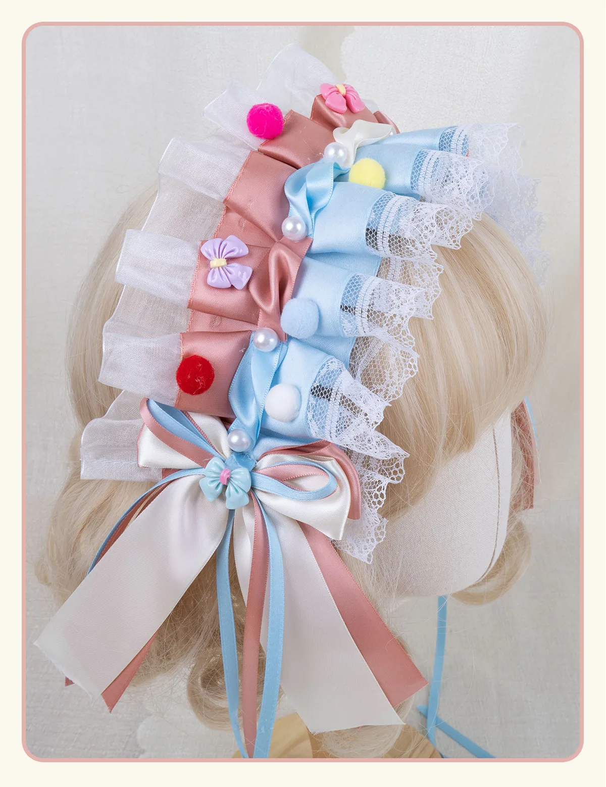 

Оригинальные аксессуары для волос Kawaii Lolita Candy Color: широкая повязка KC для девочек в стиле Лолита, разноцветная, универсальная