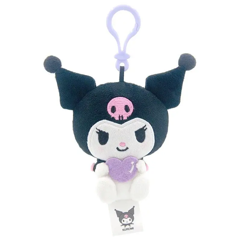 LLavero de muñeco de peluche de Hello Kitty de 10Cm, llavero de muñeco de amor Sanrio, llavero con colgante Kawaii de dibujos animados, bolso bonito para niña, regalo colgante