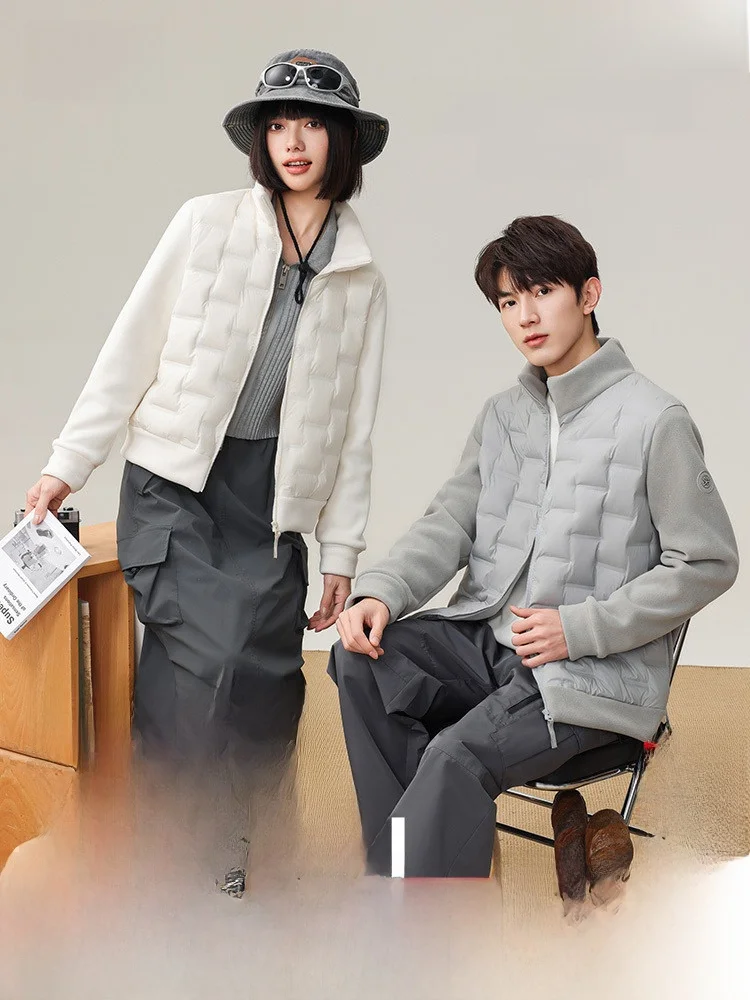 

Snow Flng Autumn Spring Faion ort Padded Jaet for Women Goose down Fce Lined Spor Sle Thiened Zipper Closure