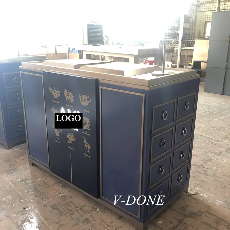 Customized-Custom made jewellery glass display cabinet showcase