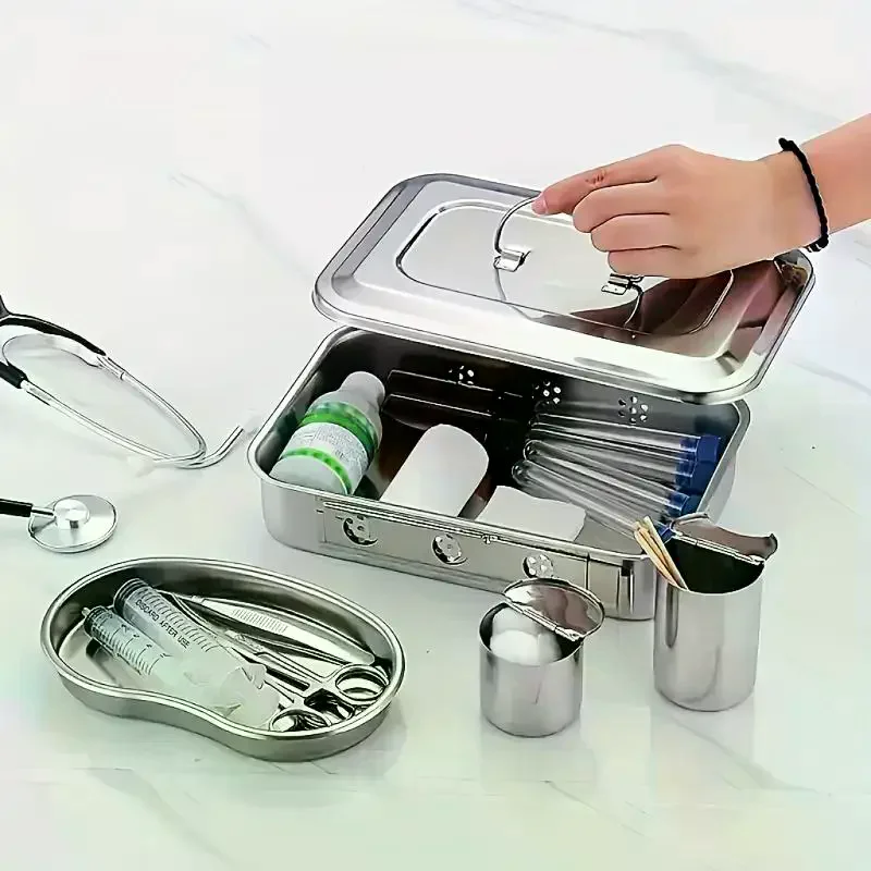 /ACR/Tray Surgical Nursing Lid Equipment Steriliser Container For Dentist Storage Box Stainless Steel Instrument Dental