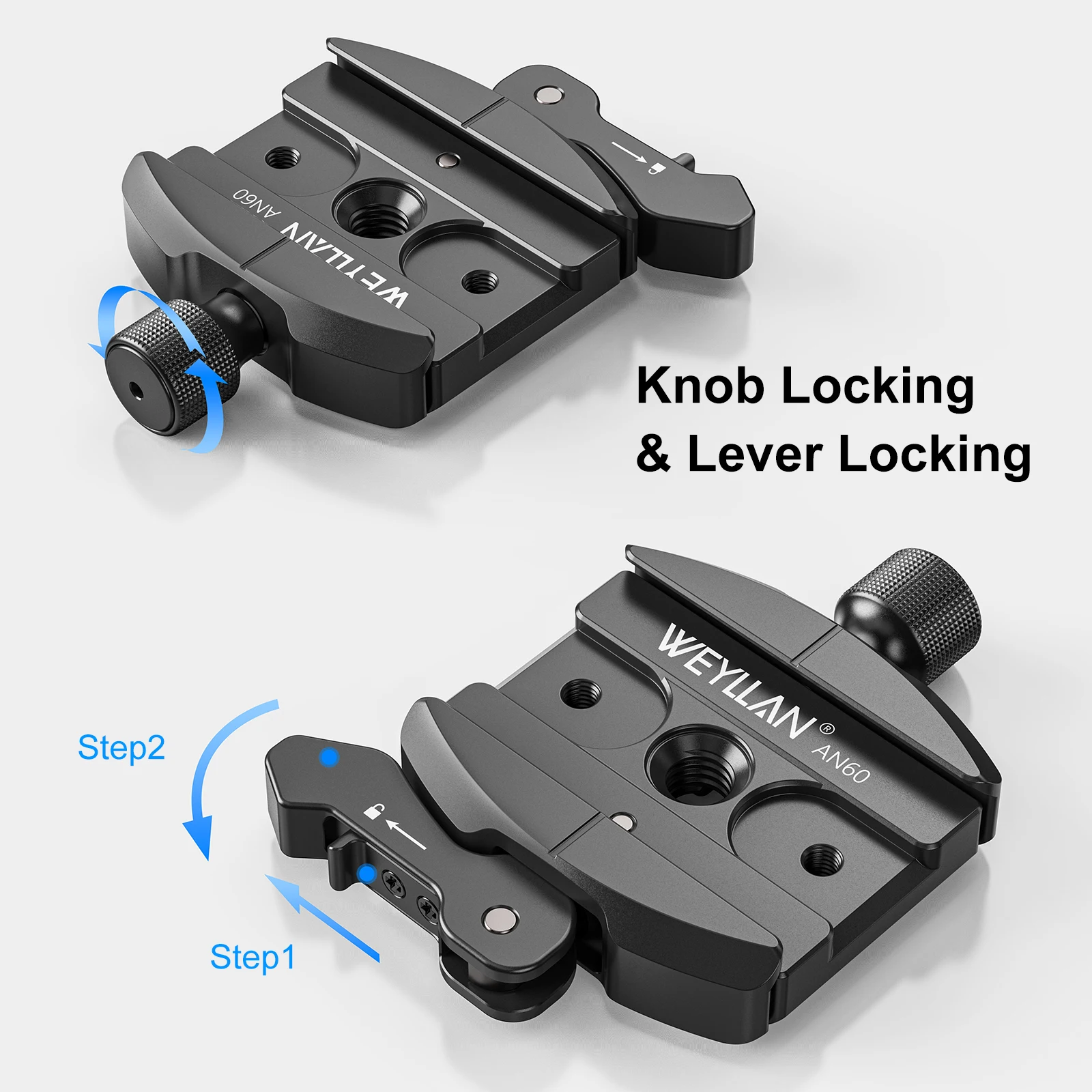 WEYLLAN AN60 Schnellspannklemme Arca Swiss Hebelklemme für Magpul Mlok Zweibein Stativ Schießstabilisierungszubehör – Detail 3