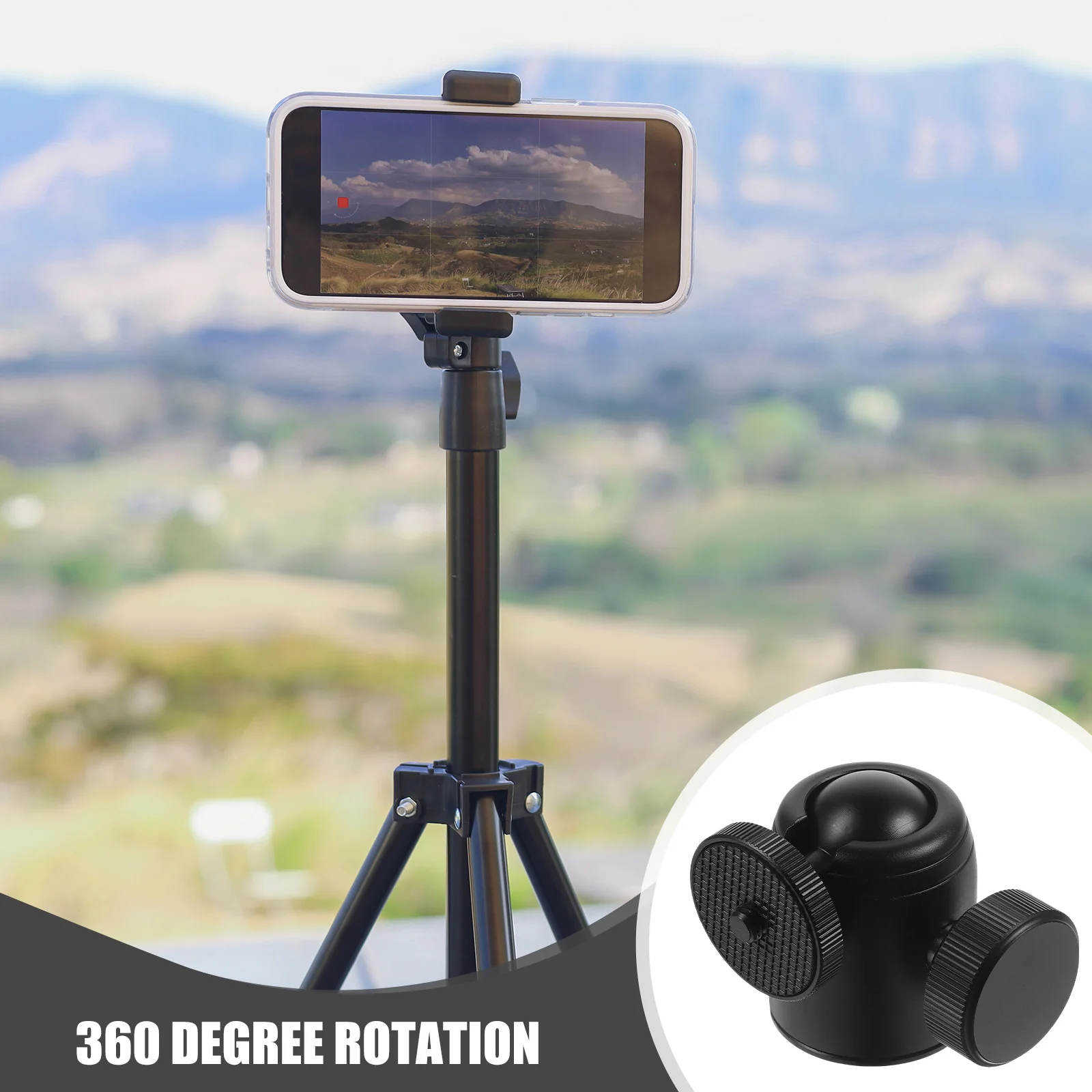 

360-Degree Rotatable Cloud Platform Bracket For Dslr Phone Camera Stable Anti-Shake Mount Tripod Adapter Accessory