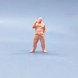 1/64 1/43 Figurines Scale Model Resin Big Chain Thug Man Uncolored Miniatures Diorama Hand-painted W228