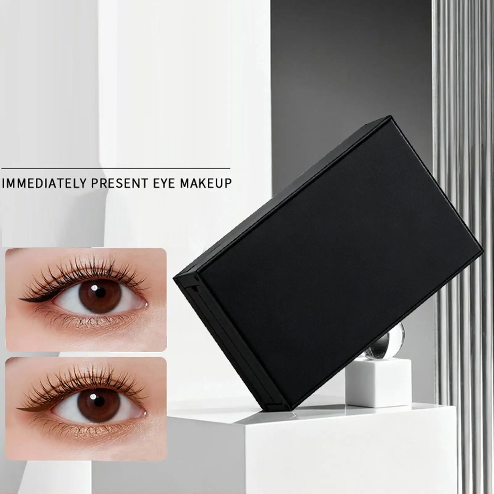 Eye Makeup Kit Waterproof Smudge Proof Eyelash Stamps Kit for Women Teen Girls Travel Home Dating Business Trip Beauty