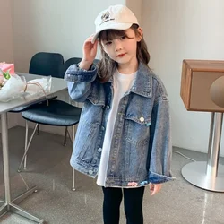 Girls Coat Overcoat Jacket Windbreak Outerwear 2024 New Jean Spring Autumn Cotton Plus Size Teenagers Children's Clothing