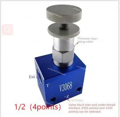 Pressure Regulating Valve V3068 Manual Adjustable Hydraulic  Safety  Relief   Val