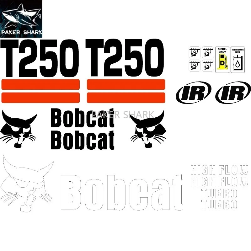

For Bobcat T250 Sticker Decal Set Whole Machine Excavator