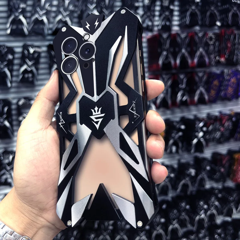 

Для iPhone 16 Pro Zimon Роскошные новые металлические алюминиевые чехлы для телефонов Thor Heavy Duty Armor для iPhone 16 Pro Max 16 Plus Cover