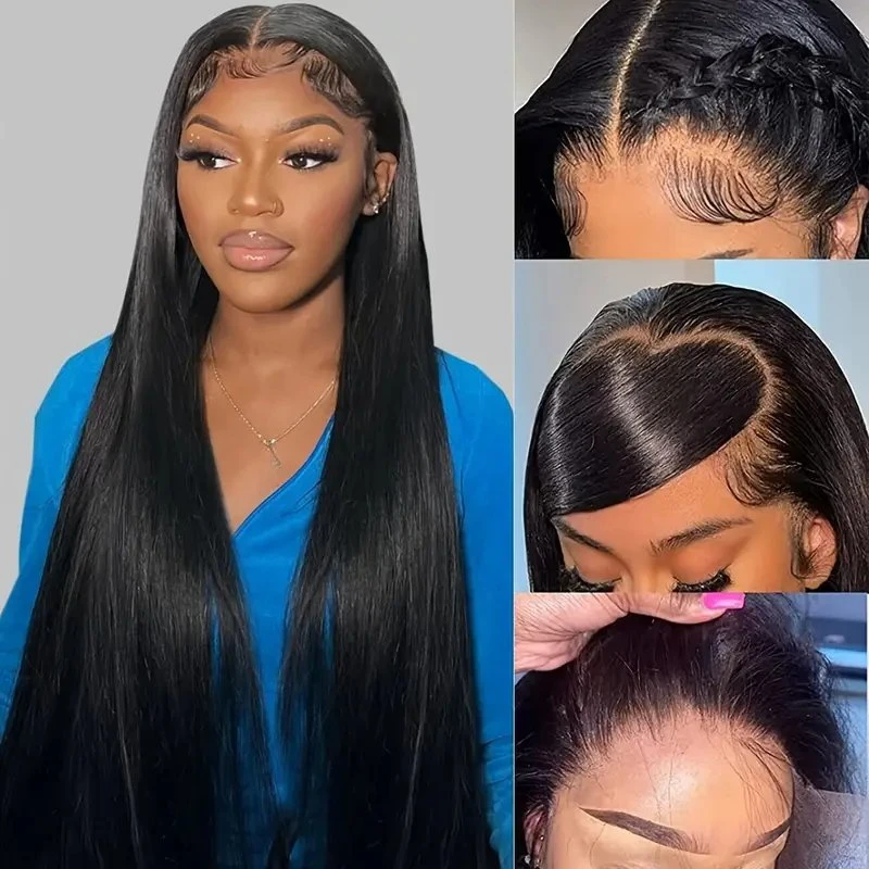 Rosabeauty 13x6 Straight Lace Front Wig Human Hair 40 Inch 13X4 Frontal 5X5 Glueless Ready to Wear Wigs 250% For Women