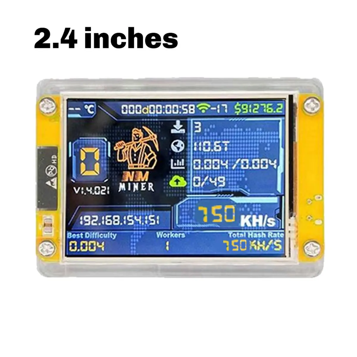 753kh-s-nmminer-nerdminer-アップグレード版-ハーシュレート-24-インチ-スマート-ディスプレイ-ビットコイン-クリプト-ソロ-ロッタリー-マイナー-nerdminer-を購入できます