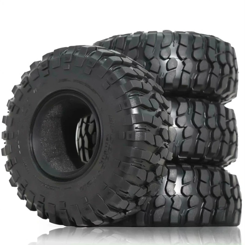 4PCS 1.9 pollici Simulato Gomma Arrampicata Pneumatico 106x37mm per 1/10 RC Crawler Auto Traxxas TRX4 AXIAL SCX10 RC4WD D90 D110 Accessori
