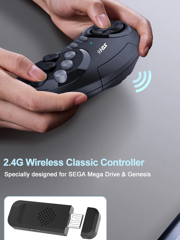 Wireless Video Game Console TV Control Game Stick for Sega/Dendy/NES/Genesis16bit Retro Game Support Save And Add Games