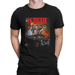 Men T-Shirts All-Risk Agency Vintage Cotton Tees Short Sleeve The A-Team T Shirt Round Collar Clothes Original