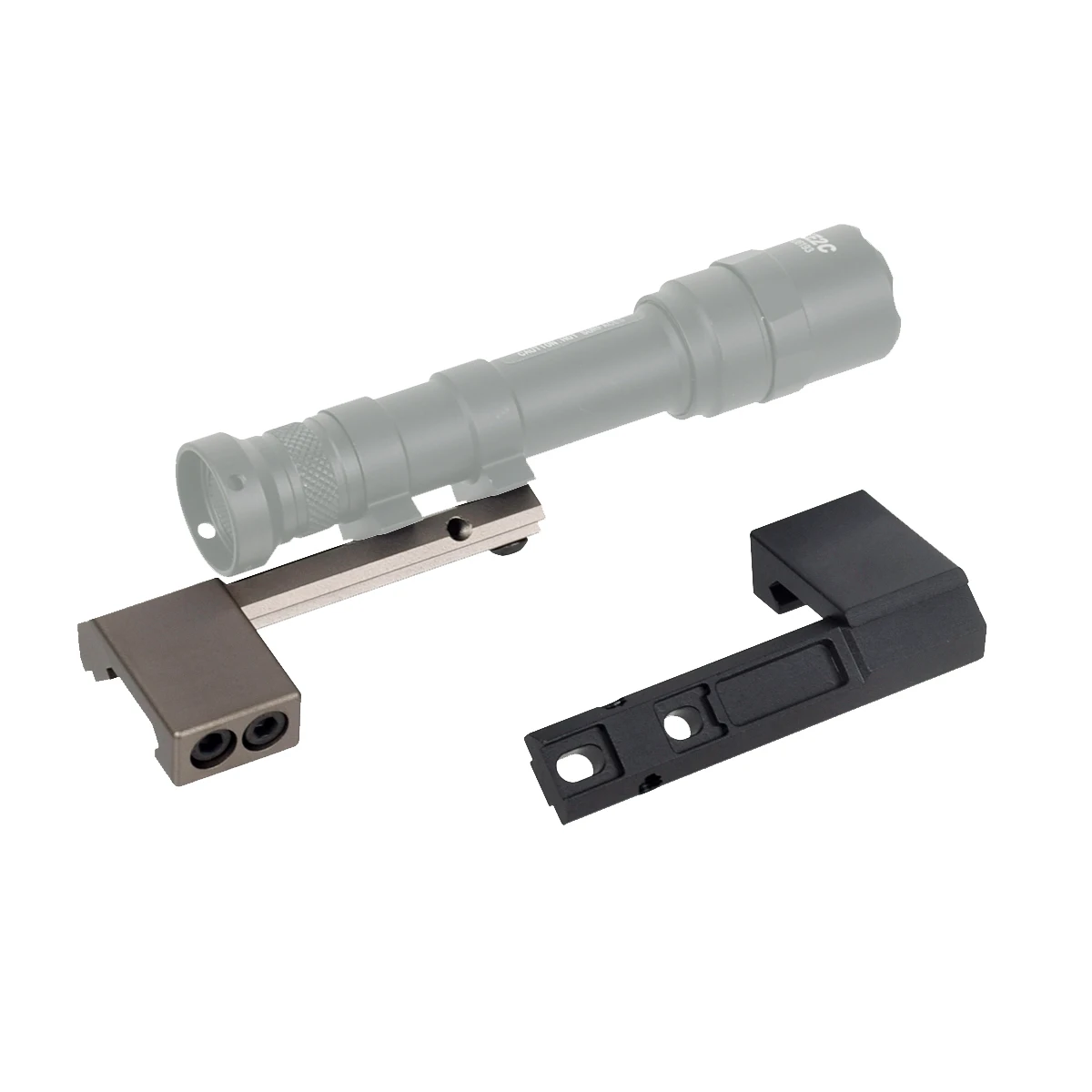 Tactical ARIS Series Surefire M300 M600 Offset Scout Mount Fit 20mm Ml-k Keymod SMR Rail Base for M600B M951 M620 Flashlight
