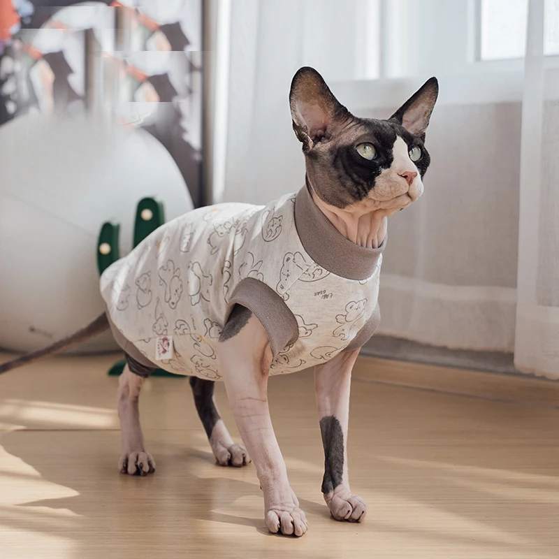 Roupas macias e quentes para cães e gatos, moletons felinos, camisa para trajes de Sphynx Devon Rex, roupas de outono e inverno