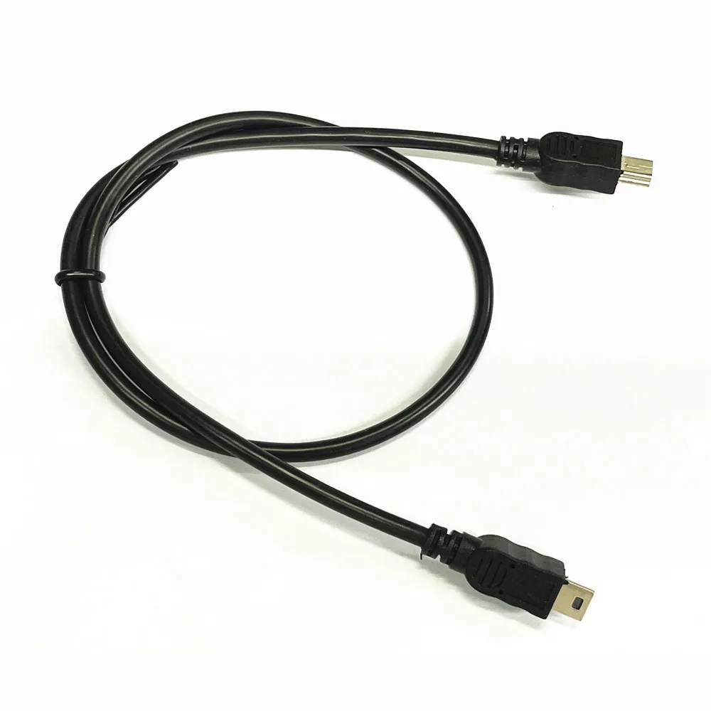 2PCS/LOT 50cm USB 2.0 Mini-B 5-Pin to Mini-B 5-Pin Male/Male Cable