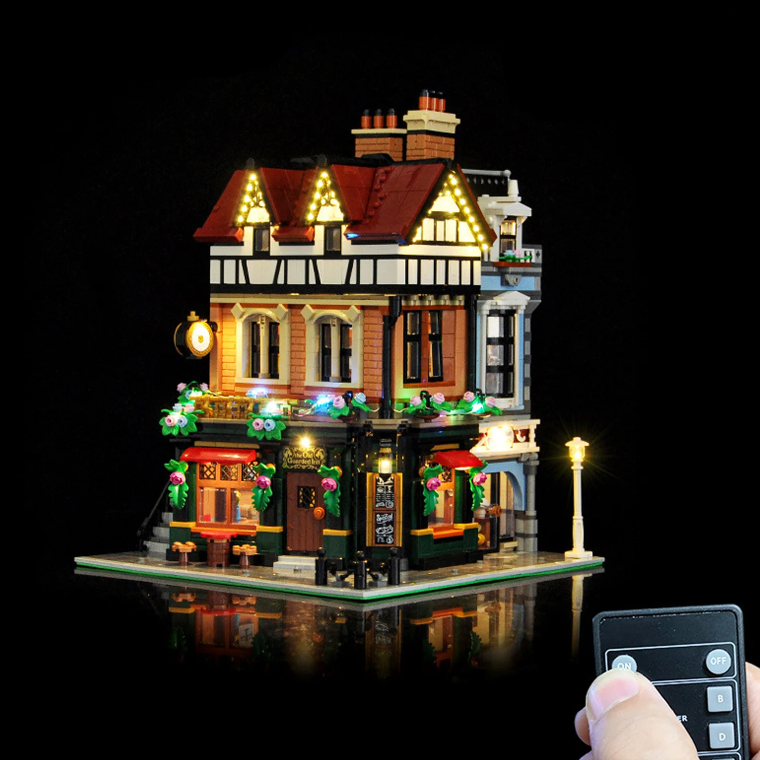 LYBMTWF LED-Beleuchtungsset, DIY-Spielzeug für Tudor Corner 10350, Bausteine (Modellsteine nicht im Lieferumfang enthalten) – Detail 2