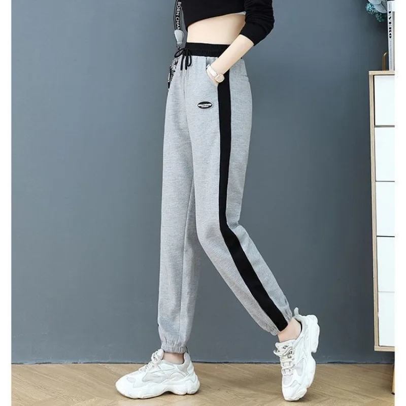 

Women's Autumn Fashion Simplicity High Waist Harem Pants Women Clothes New Style Foot Binding All-match Sports and Leisure Pants