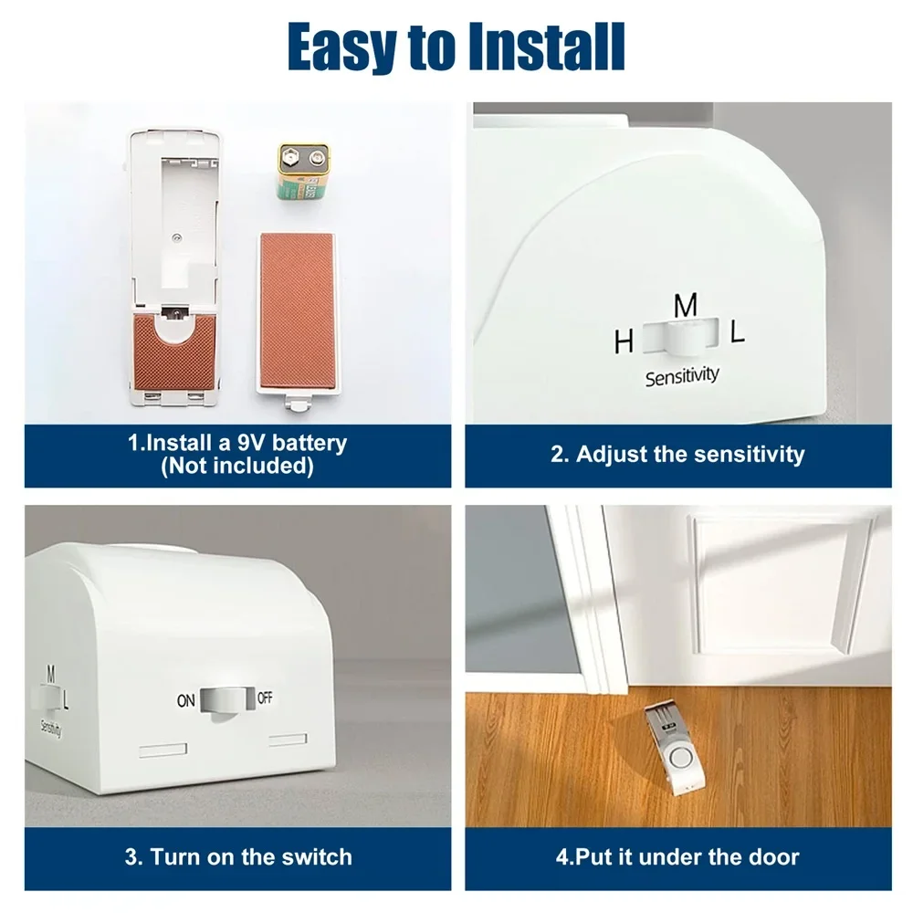 قفل إنذار إيقاف الباب يعيش وحده للدفاع عن النفس، توقف الباب أثناء السفر، سدادة باب مضادة للسرقة، قفل باب مقاوم للأطفال، قفل أمان للمنزل