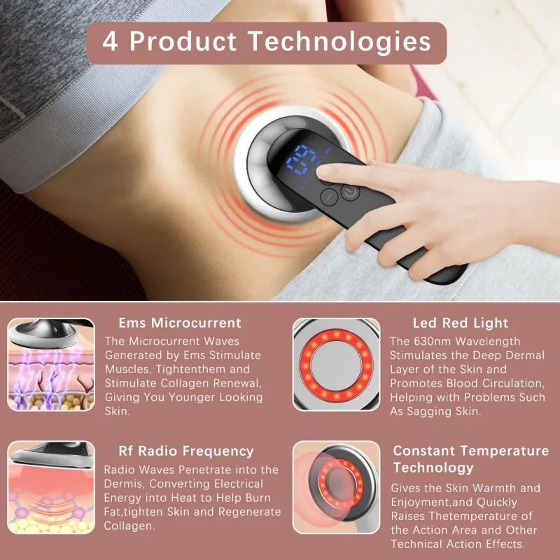 

Body Sculpting Machine - Professional Handheld Cordless Cellulite Massager - Suitable for Belly, Neck, Legs, Hip, Arms