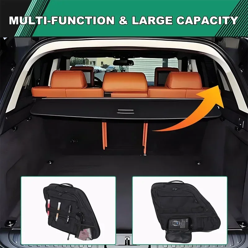 For Land Rover Range Rover Sport 2014-2022 Stowing Tidying Car Rear Window Side Storage Bag Car Trunk Organizers Box