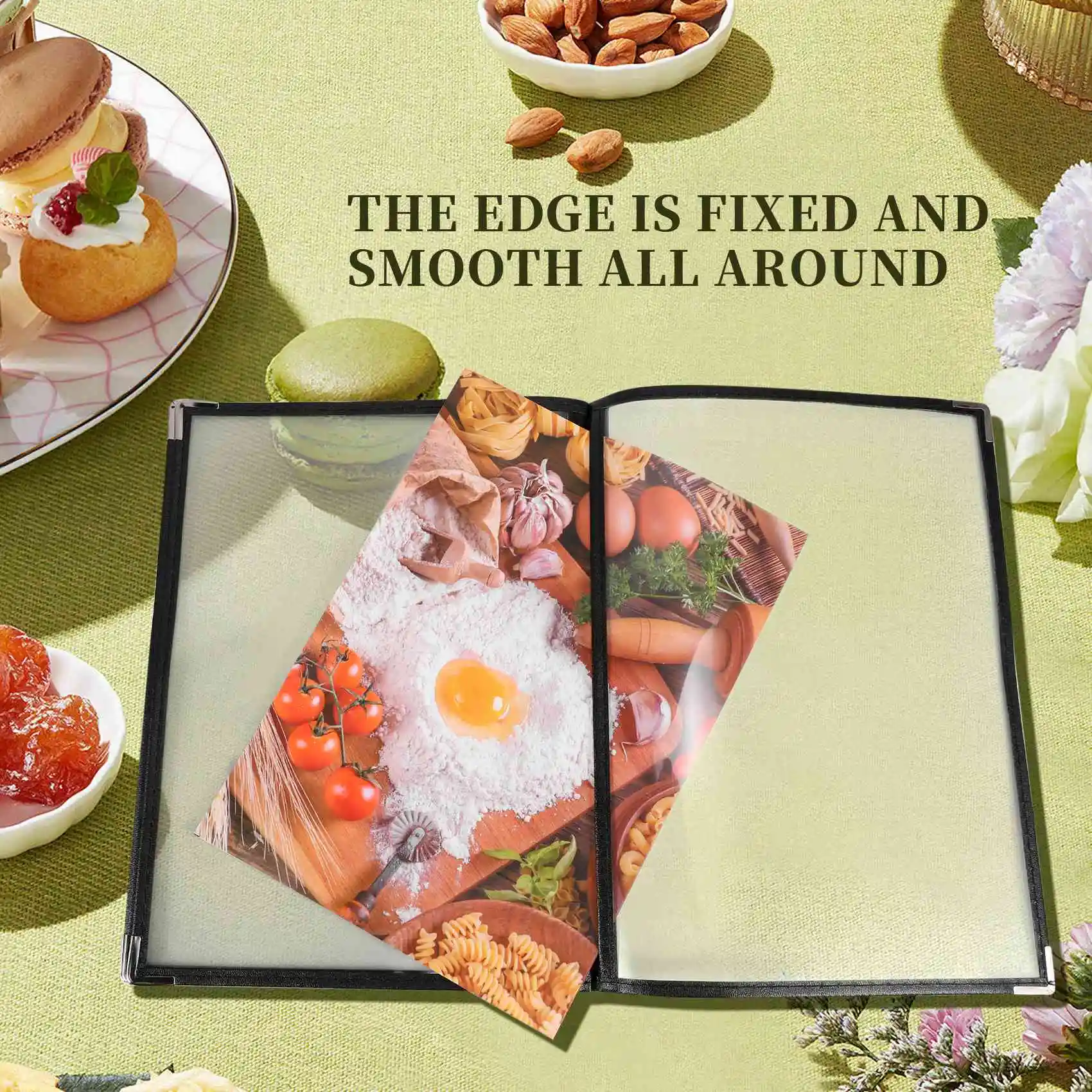 

2Pcs Transparent Restaurant Menu Covers For A4 Size Book Style Cafe Bar 4 Pages 8 View-AC82