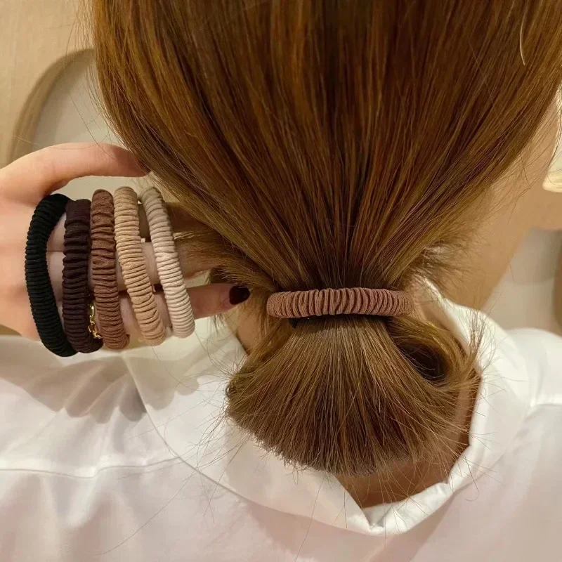 2pc Elegant Wide Fold Good High Elastic Hairbands Hair Tie Rope for Women Girls Kids Ponytail Holder Cute Hair Accessories