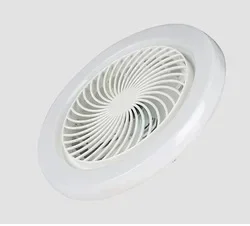 Plafonnier LED circulaire avec ventilateur intégré, design moderne simpliste, protection des yeux, luminaire décoratif de plafond, idéal pour une chambre à coucher ou une cuisine