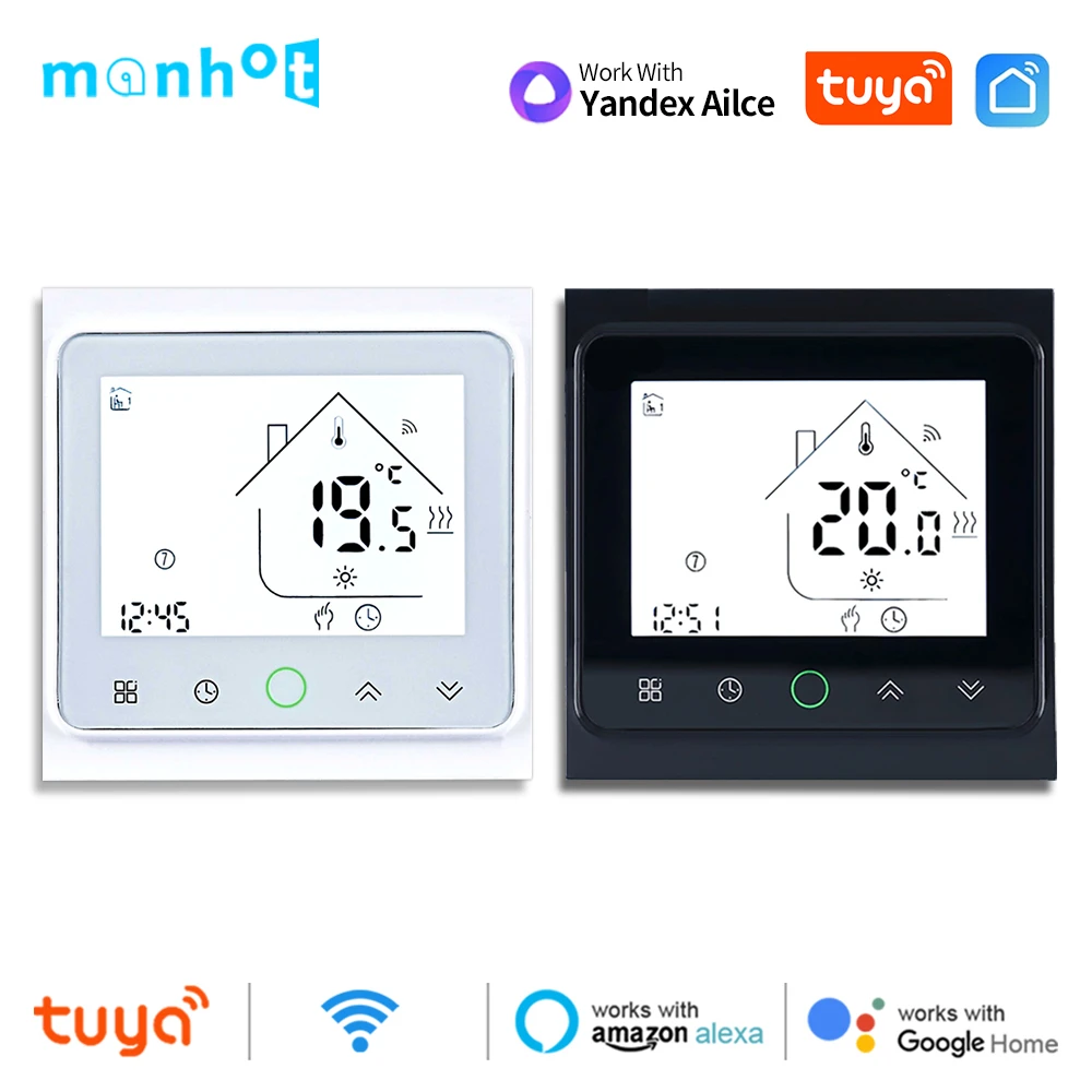 Tuya WiFi Thermostat for Electric/Water Heating/Gas Water Boiler Smart Temperature Controller Work for Alexa Google Yandex Alice