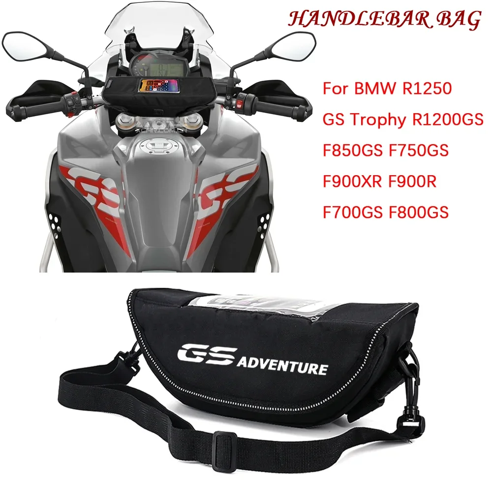 

For R1250 GS Trophy R1200GS F850GS F750GS F900XR Handlebar Bag Waterproof Portable Motorcycle Phone Navigation Bag
