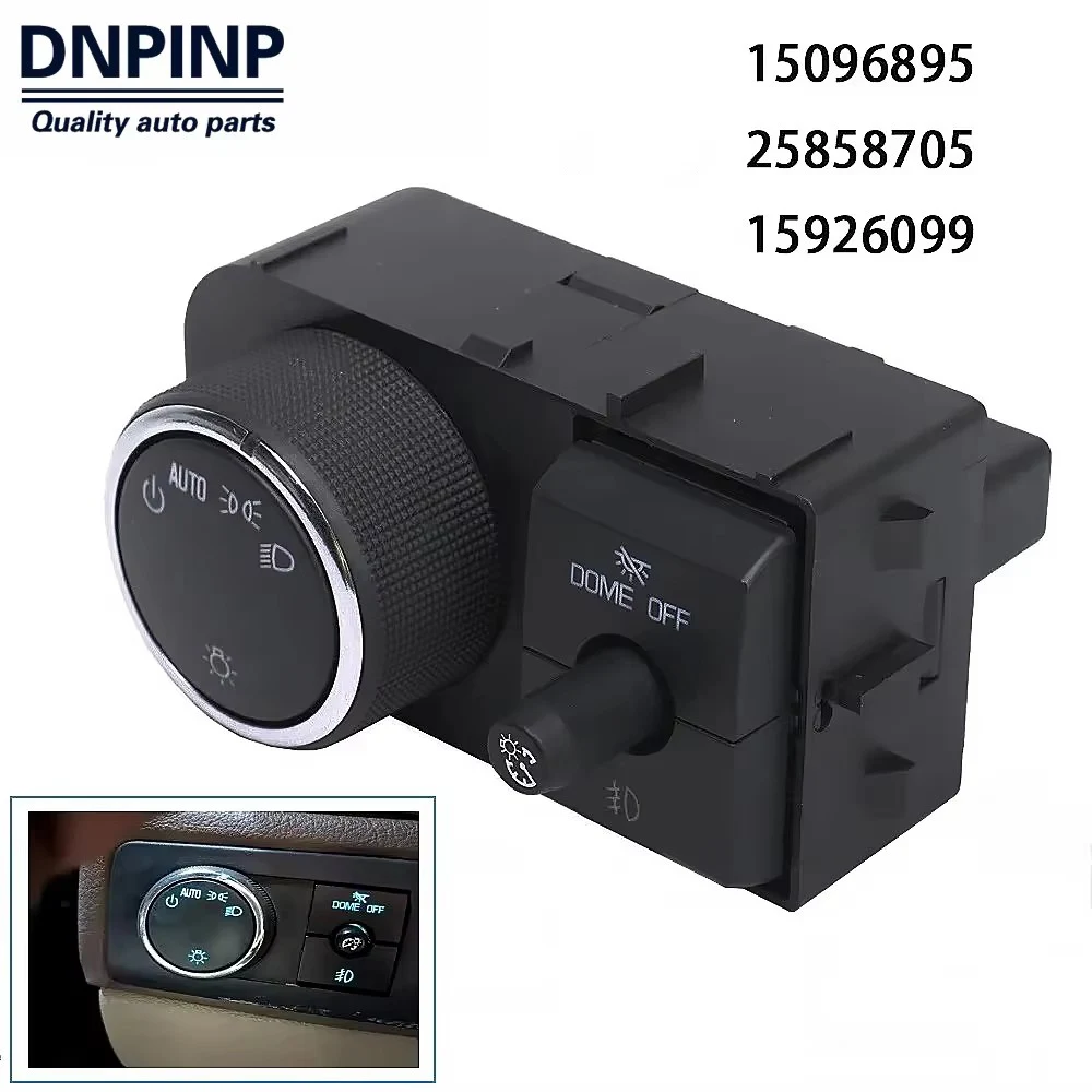 

25858705 15096895 for 2007-2013 Chevrolet Avalanche Silverado Suburban Tahoe GMC Sierra Yukon Headlight Fog Light Switch