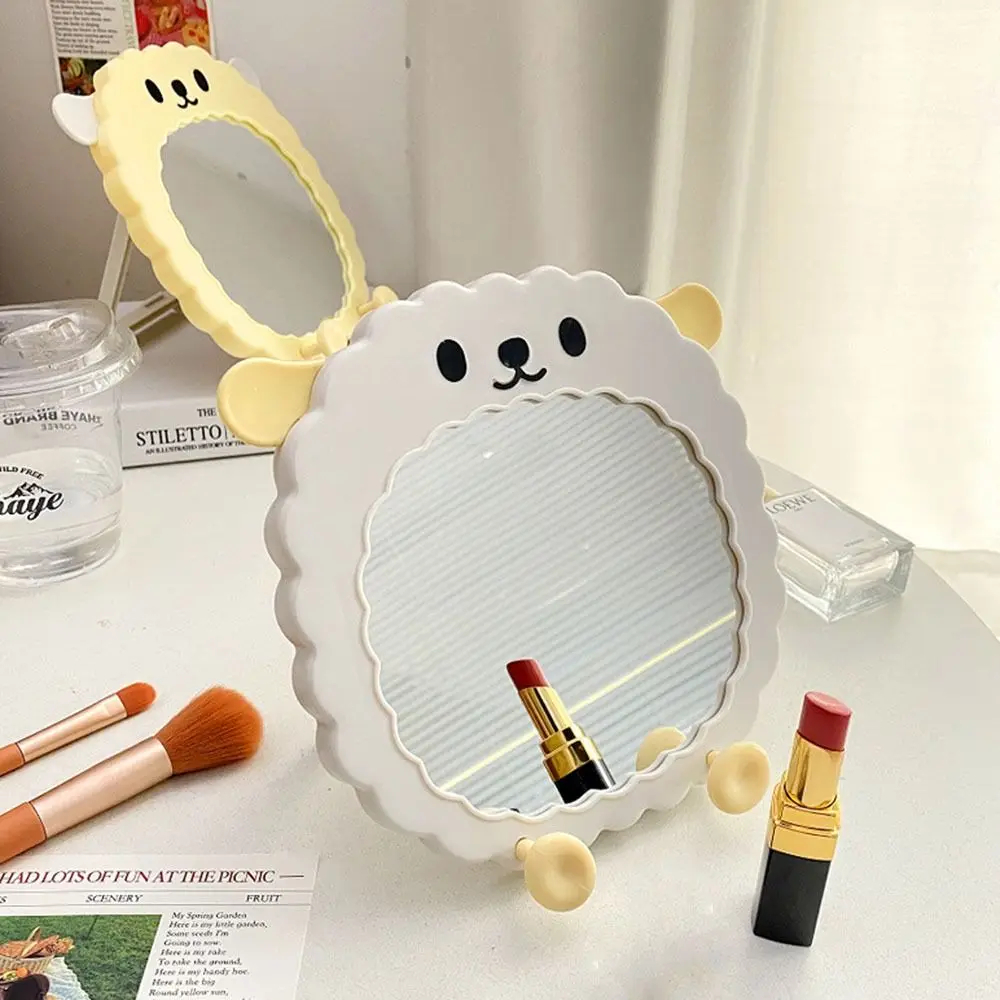 Cosmetic Cartoon Desktop Stand Mirror Cute Sheep Kawaii Makeup Mirror Wall-mounted Personalized Vanity Mirror Gift
