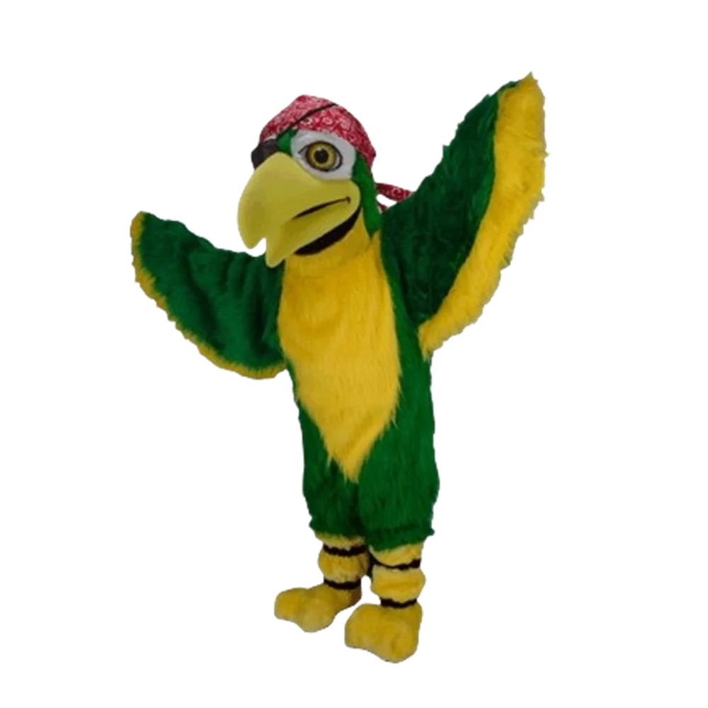 Plush Material Green Parrot Mascot costume macaw Customized Mascotte Mascota Outfit Suit Fancy Dress Cosply Costume 558