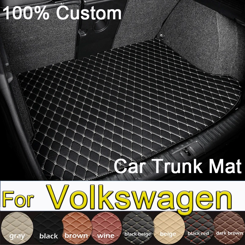 Custom Car Trunk Mats for Volkswagen VW Tiguan Passat Variant Phideon Multivan 6 Seat Car Accessories