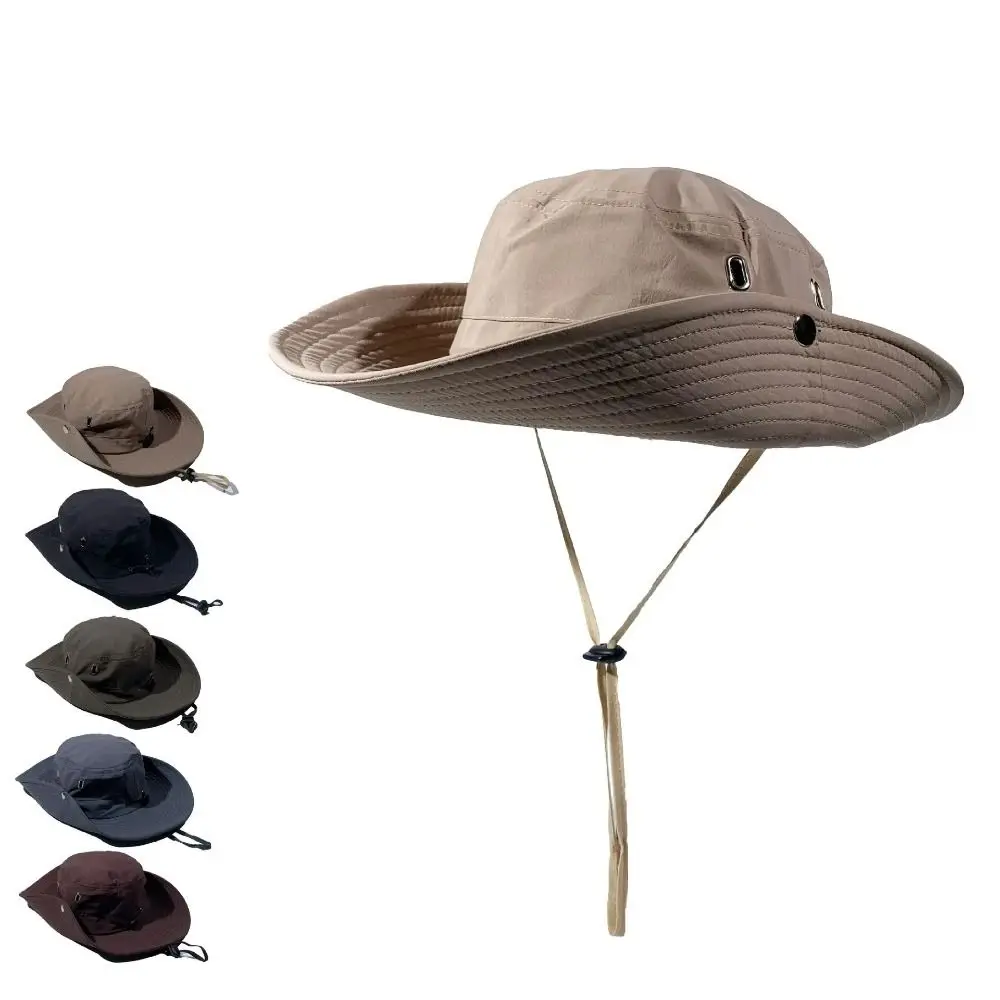 Fashion Anti-UV Fisherman Hat Waterproof Windproof Bucket Hat Wide Brim Breathable Sun Hat Outdoor