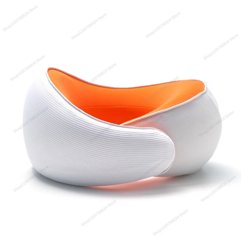 For Neck Protection Neck Pillow Slow Rebound Memory Cotton U-shaped Pillow, Ice Silk Collection U-shaped Train Aircraft Pillow