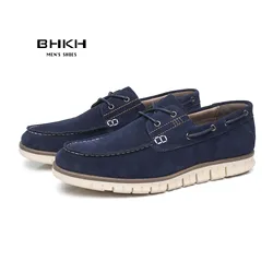 BHKH 2024 Autumn Men Loafers Shoes Fashion Smart Casual Shoes Leather Man casual shoes Office work Footwear Men Shoes