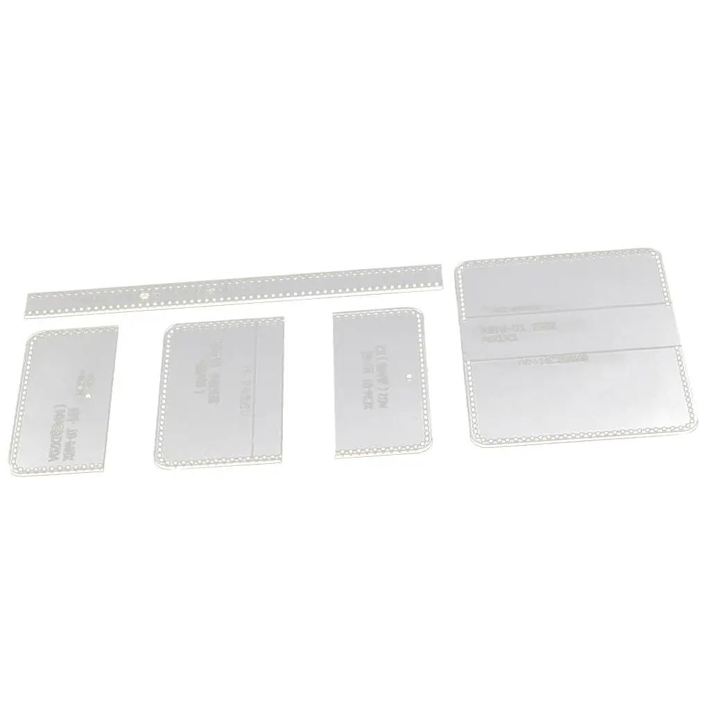 5x / Set Transparent Acrylic Bag Template Template Leather Tool