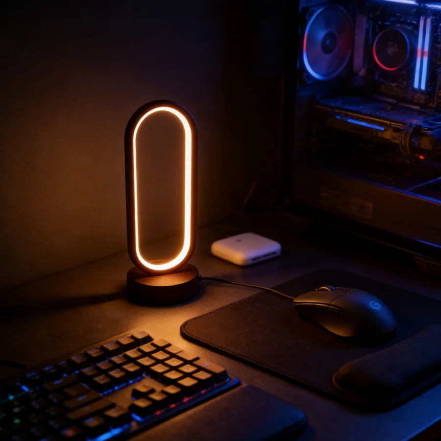 1 قطعة مصباح طاولة غرفة النوم - مراجعة Ring Light Desk Small وسعره
