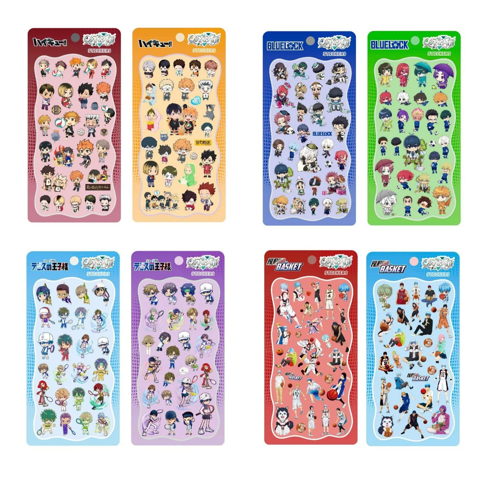Set de Pegatinas de Anime Deportivo Mixto - Calcomanías de Haikyuu, Blue Lock, Prince of Tennis, Kuroko's Basketball para Diarios y Regalos